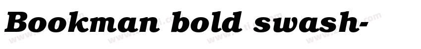 Bookman bold swash字体转换